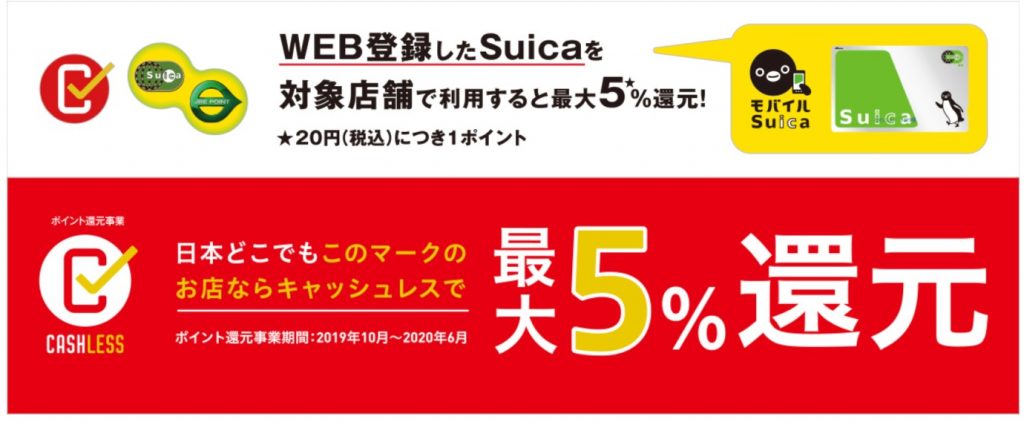 Suica（スイカ） キャッシュレス・消費者還元事業