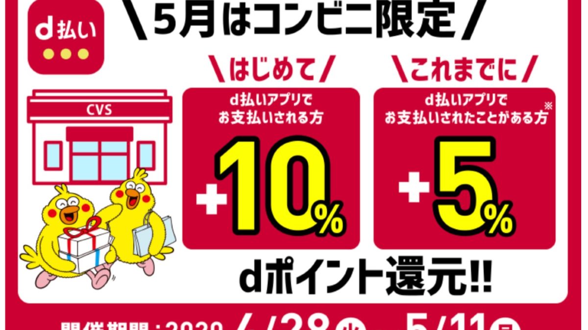 d払いでコンビニ最大+10%還元キャンペーン
