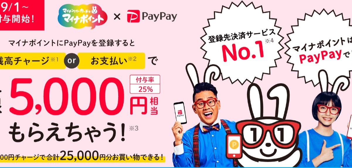 PayPayが最大5000ポイント還元される「マイナポイント事業」登録受付を9月30日まで延長