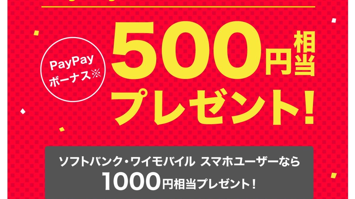 超PayPay祭 はじめ特典