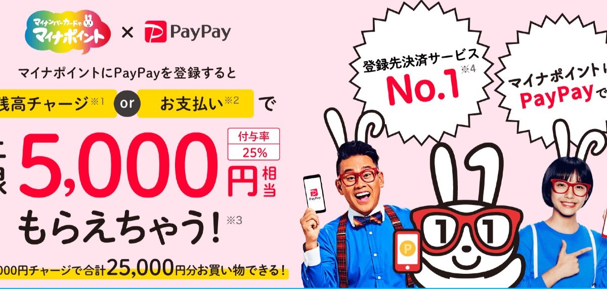 PayPay（ペイペイ）のマイナポイントへの登録期間が年末まで延長