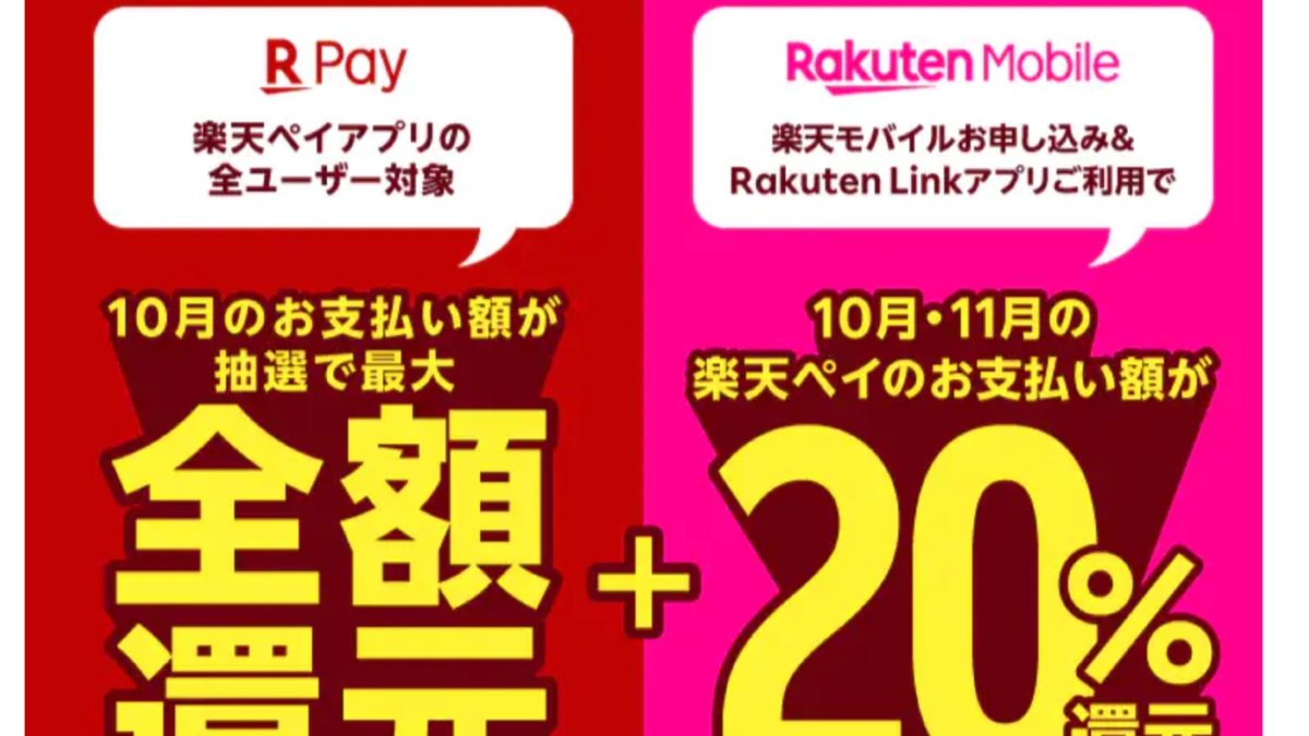 楽天ペイ 1年間ずーっと！毎月全額還元抽選キャンペーン
