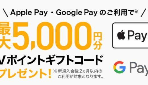 三井住友カードが最大5000円分のVポイントギフトコードをプレゼントするキャンペーンが開催中！