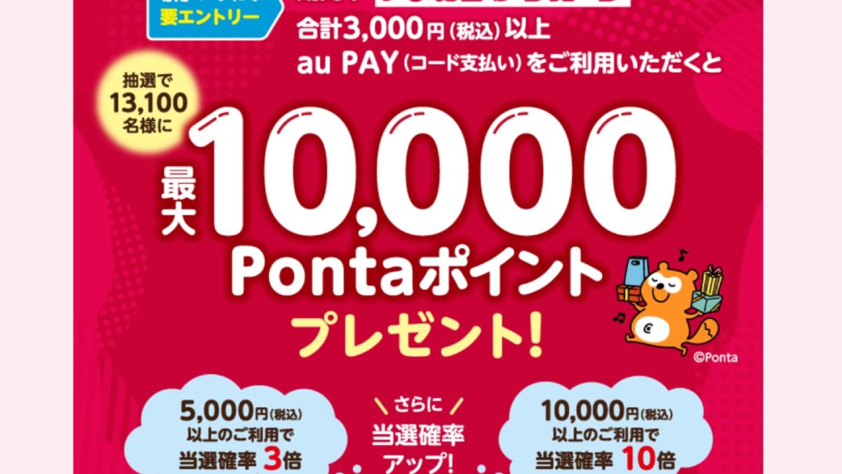 au Payがしまむらグループで最大1万ポイントが当たるキャンペーンを開催中！