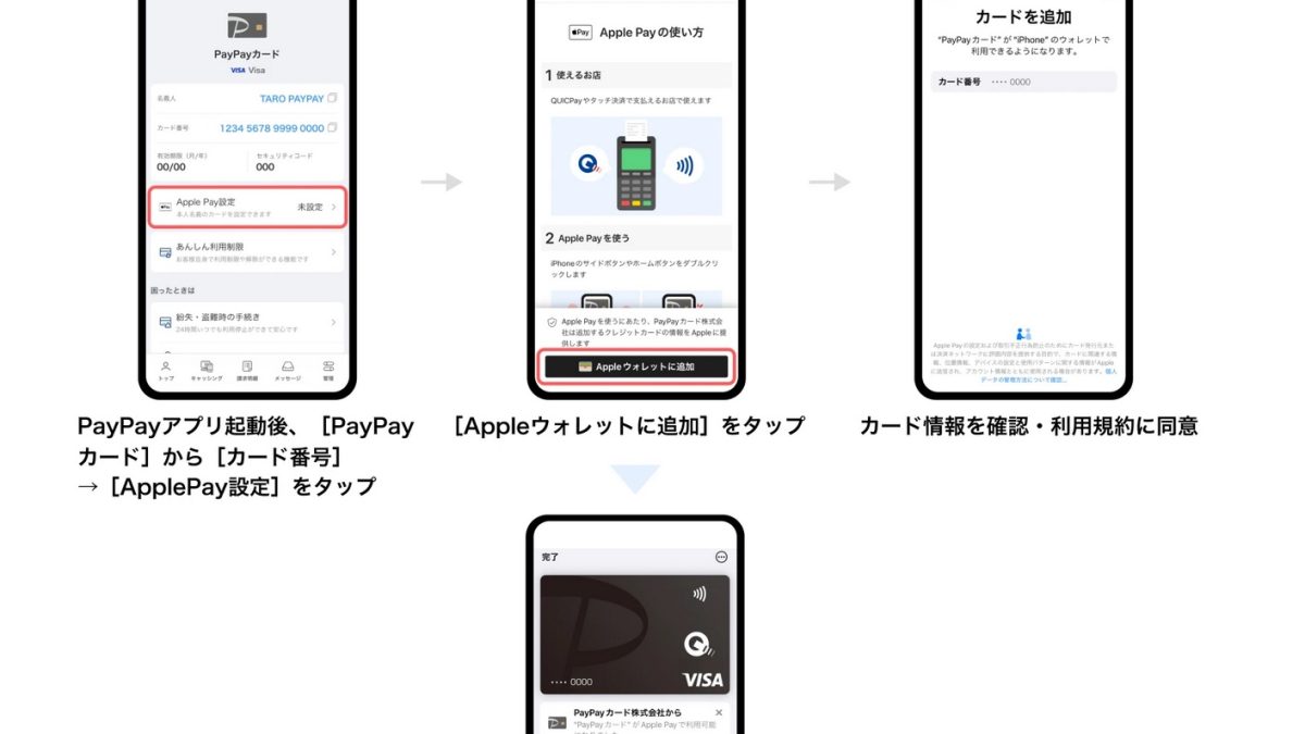 PayPayカードが最短1分でApple Payの設定ができるようになりました